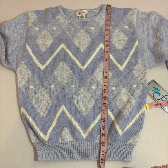 Vintage Tan F Jay NWT Geometric Wool Blend Sweater Size Large - Picture 11 of 12